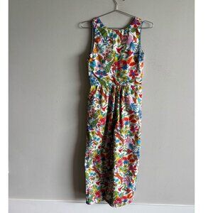Boden girls  Sleeveless Side Pocket Floral Print Jumpsuit Multi Color Size 13 14